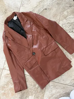Princess Polly Brown Leather Blazer thumbnail 2
