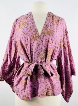 MATTA NY cotton and silk kimono jacket fits S/M NWT thumbnail 1