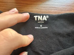Aritzia TNA Off-The-Shoulder Black Top thumbnail 3