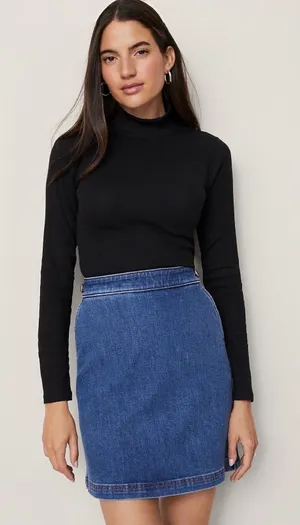 Ann Taylor Mock Neck Top thumbnail 1