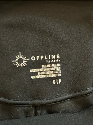 OFFLINE By Aerie Real Me Crossover High Waisted 7" Bike Short - Black thumbnail 4