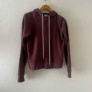 MATE the Label Organic Terry Raglan Hoodie in Plum - XS thumbnail 4