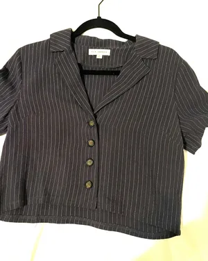 NWOT Cropped Blazer Shirt (S) thumbnail 3