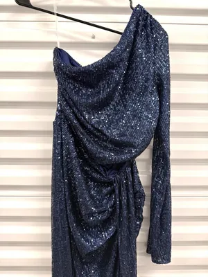 Baobab Midnights Sequined Maxi Dress Bejeweled Navy Blue Womens Size Large thumbnail 6