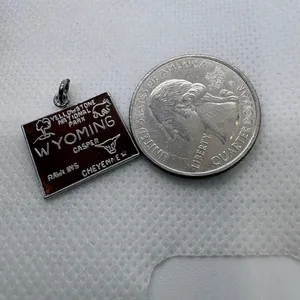 Vintage Sterling Silver Wyoming Yellowstone National Park Enamel Souvenir Charm thumbnail 7