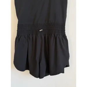 Anwnd Black Drawstring‎ Waist Scoop Neck Romper Women's Size Large Sporty thumbnail 6