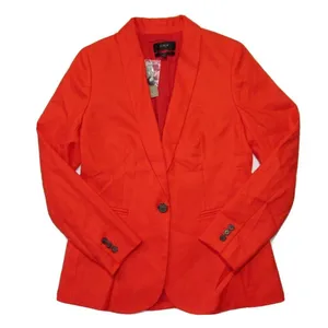 NWT J.Crew Parke Blazer in Brilliant Sunset Stretch Linen Single Button Jacket 0 thumbnail 6