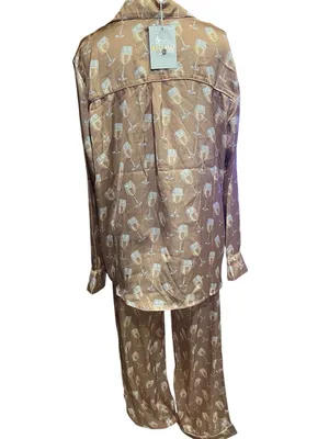 SHOW ME YOUR MUMU: CLASSIC PJ SET - WHITE WINE SILKY size M thumbnail 5