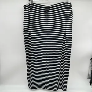 Old Navy Black and White Striped Jersey Knit Pencil Skirt-Size L thumbnail 4