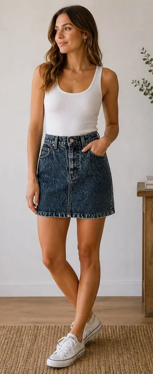Lee Vintage Acid Washed 80’s 90’s High‎ Rise Denim Skirt thumbnail 1