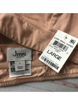 Jenni Intimates On Repeat Wide Lace Trim Bralette Chai Beige L thumbnail 3