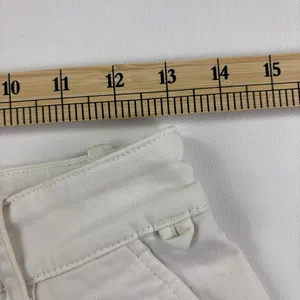 Maeve Anthropologie Pants Womens 2 White Cropped Wide Leg Twill Pleated Stretch thumbnail 10