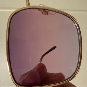 Quay Australia Gold Frame Sunglasses with Purple Lenses thumbnail 10