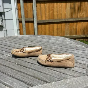Minnetonka Fur lined Slippers Moccasins Lynda‎ Trapper Women's 5 thumbnail 5