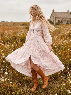 Free People Ethereal Dainty Cottage Pappiet Midi Dress Maxi Top Size Small thumbnail 2
