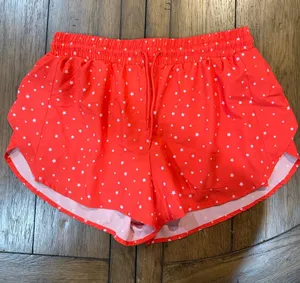 crown & ivy Red Star-Print Athletic Shorts thumbnail 1