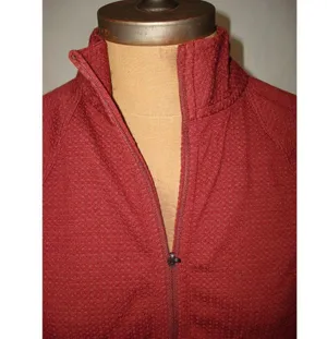 NWT New Womens S Prana Waffle Knit Wool Top Rhubarb Red Orange 1/2 Zip Thumbhole thumbnail 9