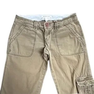 Abercrombie & Fitch Y2K women's green cargo utility cropped embroidered Size‎ 4 thumbnail 5