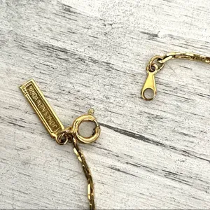 Jones New York gold tone small square pendant necklace thumbnail 7