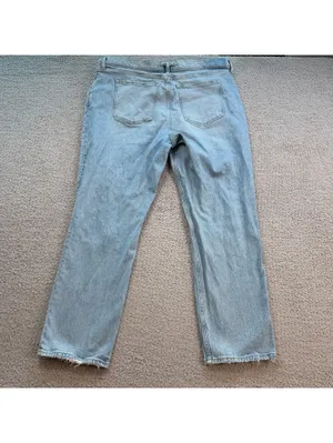 Abercrombie & Fitch The 90s Straight Ultra High Rise Distressed Jeans 35/20R thumbnail 2