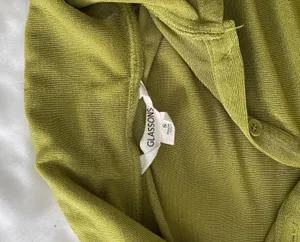 Green Button Down Ruched Top thumbnail 3