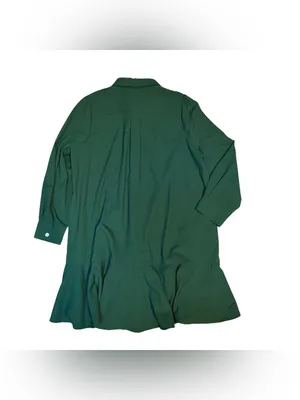 Tuckernuck Hunter Green Crepe Callahan Shirt Dress – XL thumbnail 2
