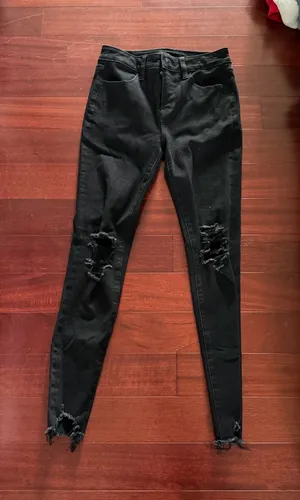 American Eagle Black High-Rise Jeggings thumbnail 1