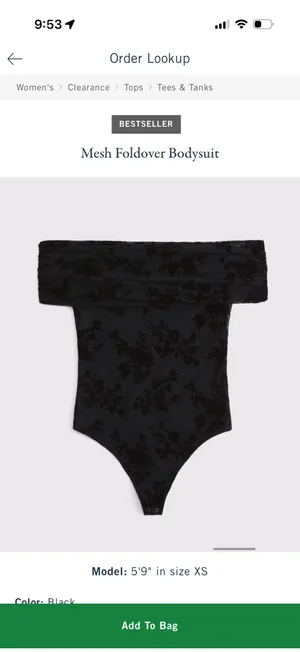 Abercrombie Bodysuit Black thumbnail 2
