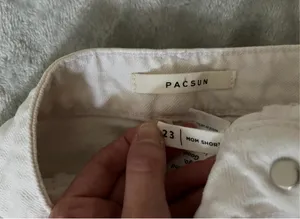 Pacsun White Floral Jean Mom Shorts thumbnail 3
