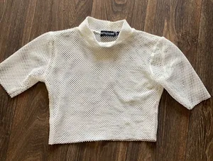 White Mesh Top thumbnail 1