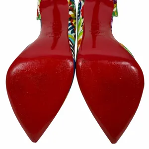 Christian Louboutin Iriza 100 Crepe Satin Floral d'Orsay Pump Size 37.5 thumbnail 11