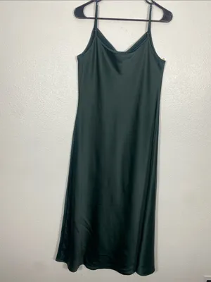 House of Harlow 1960 Emerald Satin Slip Dress Size M thumbnail 5