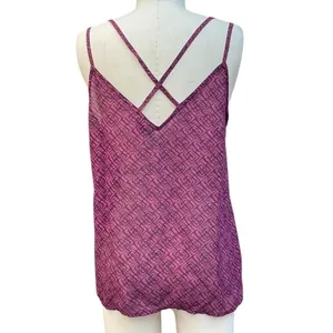 Wet Seal Y2K Pink Black Mesh Cami Top Size L thumbnail 2
