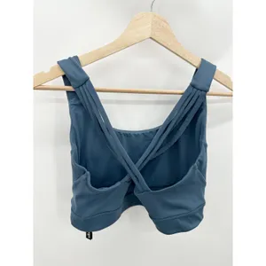Victorias Secret ON POINT Blue‎ Strappy Sports Bra Womens Size Large L EY27 thumbnail 2
