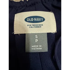 Old Navy Maxi Dress Size S Navy Blue Rayon Cami V-Neck Cross Back Summer Coastal thumbnail 5
