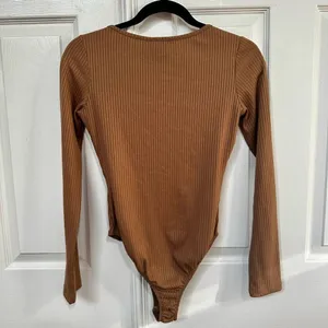Princess Polly brown button long sleeved bodysuit thumbnail 5