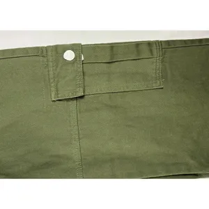 Forever 21 Green Khaki Cargo Casual Pants pockets wide leg‎ travel 26 NWOT thumbnail 5