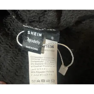 SHEIN Modelly Black One Shoulder Fringe Sleeve Top Size S‎ thumbnail 5