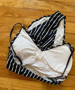 Navy Striped Swimsuit thumbnail 2