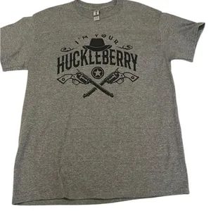 NWOT Tombstone “I’m your Huckleberry” women’s size M short sleeve T-shirt thumbnail 1
