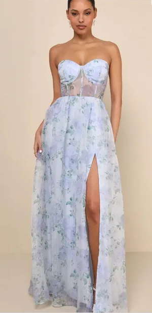 Lulus Floral wedding guest dress thumbnail 1