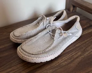 Hey Dude Wendy Sox Stone White Women 8 Moccasin Loafer Slip On Shoes 121410705 thumbnail 1