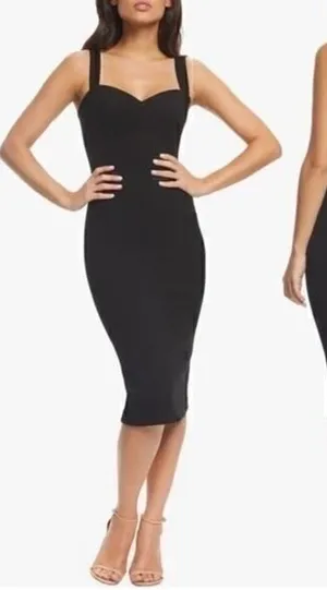Dress the Population Nicole‎ Sweetheart Neck Black Sleeveless Cocktail Dress XS thumbnail 1