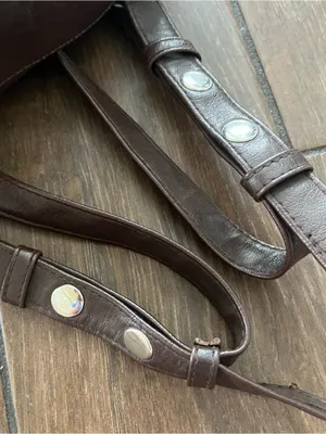Faux Leather Brown Backpack Purse thumbnail 8