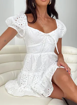 Princess Polly Mini Dress White thumbnail 1