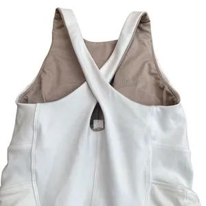Lululemon Women’s‎ Size 2 Court Crush Tennis Dress Solid White Sporty New thumbnail 3