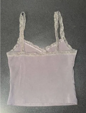 Edikted Lace Tank Top Grey thumbnail 1
