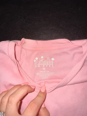 OG Babe Baby Pink Tee Cropped Size M thumbnail 2