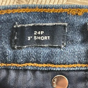 Gap Denim 1969 Womens 24P Medium Wash 3 Inch Cut Off‎ Jean Shorts Blue Petite thumbnail 7