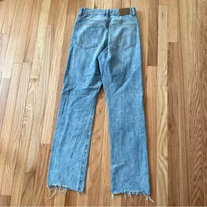 Madewell Jeans Womens 26 Blue 90s Straight High Rise Light Wash Distressed thumbnail 8